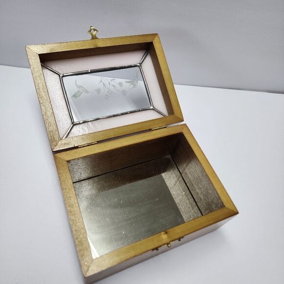 Wood and Glass Jewelry/Trinket Box - Picture 6 of 6